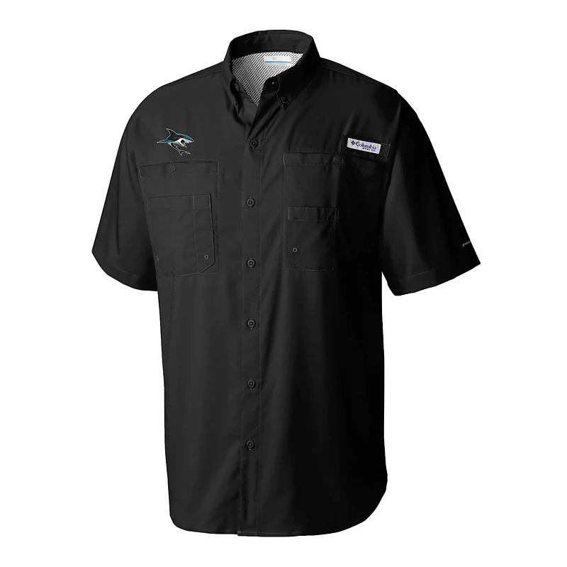 Columbia San Jose Sharks Tamiami Short Sleeve Omni-Wick Button-Down Shirt