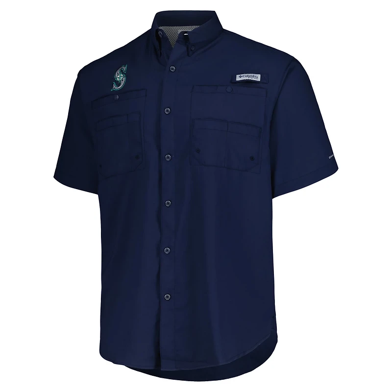 Columbia Seattle Mariners Tamiami Omni-Shade Button-Down Shirt