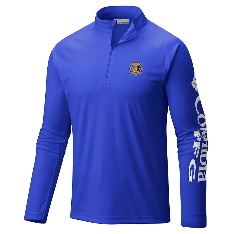 Columbia New York Knicks PFG Terminal Tackle Quarter-Zip Top