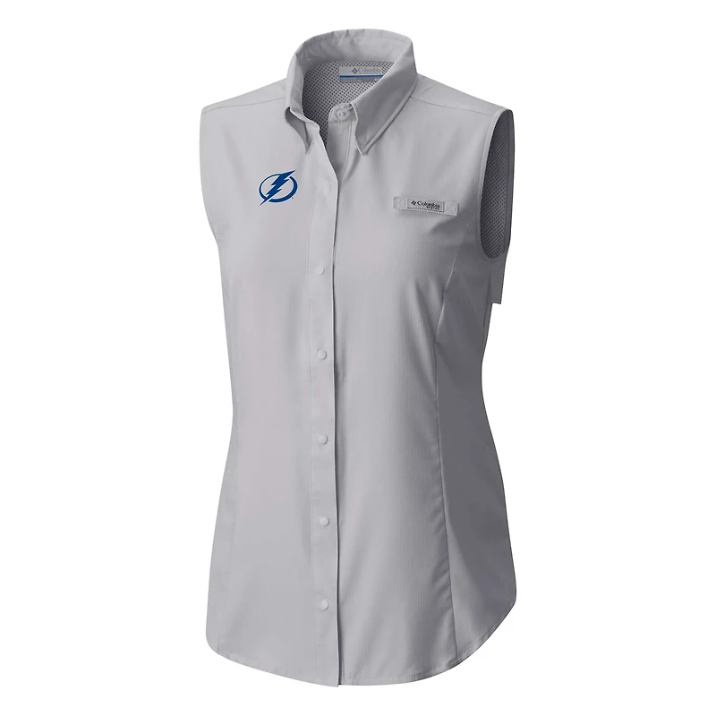 Columbia Tampa Bay Lightning Tamiami Omni-Shade Sleeveless Button-Up Shirt
