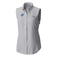 Columbia Tampa Bay Lightning Tamiami Omni-Shade Sleeveless Button-Up Shirt