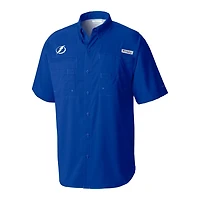 Columbia Tampa Bay Lightning Tamiami Short Sleeve Omni-Wick Button-Down Shirt