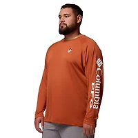 Columbia Texas Longhorns Big  Tall Terminal Tackle Long Sleeve Omni-Shade T-Shirt