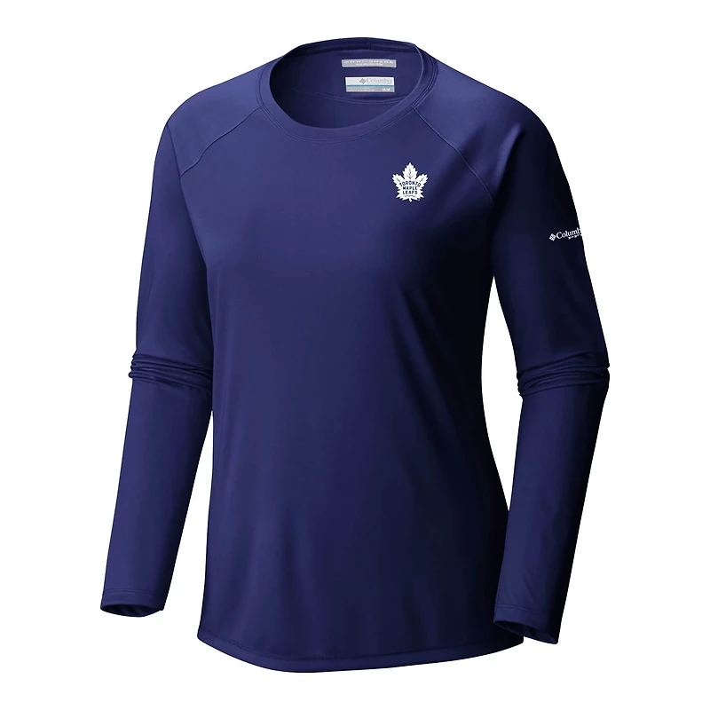 Columbia Toronto Maple Leafs Omni-Shade Tidal Tee II Raglan Long Sleeve T-Shirt