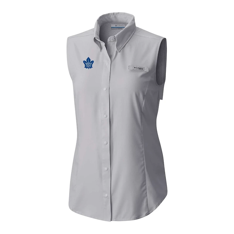 Columbia Toronto Maple Leafs Tamiami Omni-Shade Sleeveless Button-Up Shirt