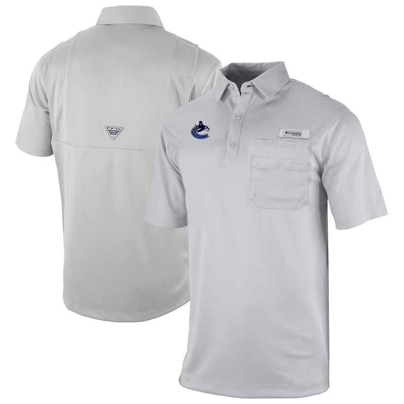 Columbia Vancouver Canucks Flycaster Omni-Wick Pocket Polo