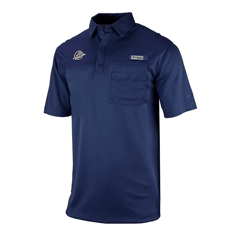 Columbia Vancouver Canucks Flycaster Omni-Wick Pocket Polo