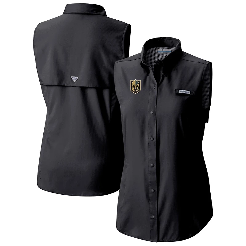 Columbia Vegas Golden Knights Tamiami Omni-Shade Sleeveless Button-Up Shirt