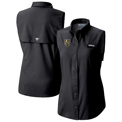 Columbia Vegas Golden Knights Tamiami Omni-Shade Sleeveless Button-Up Shirt