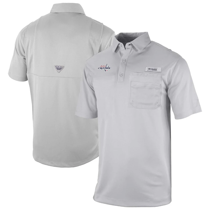 Columbia Washington Capitals Flycaster Omni-Wick Pocket Polo