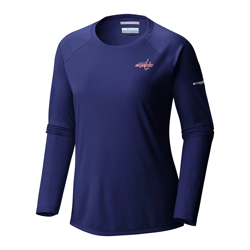 Columbia Washington Capitals Omni-Shade Tidal Tee II Raglan Long Sleeve T-Shirt