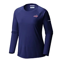 Columbia Washington Capitals Omni-Shade Tidal Tee II Raglan Long Sleeve T-Shirt