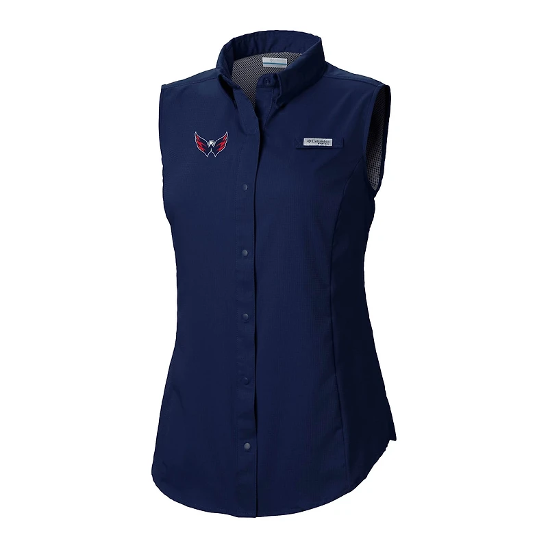Columbia Washington Capitals Tamiami Omni-Shade Sleeveless Button-Up Shirt