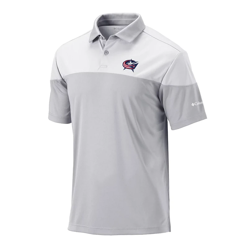 Columbia White Columbus Blue Jackets Best Ball Omni-Wick Polo