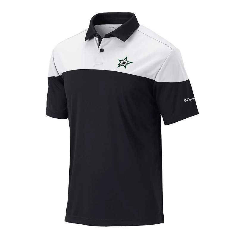 Columbia White Dallas Stars Best Ball Omni-Wick Polo