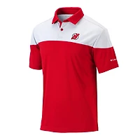 Columbia White New Jersey Devils Best Ball Omni-Wick Polo
