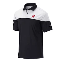 Columbia White New Jersey Devils Best Ball Omni-Wick Polo