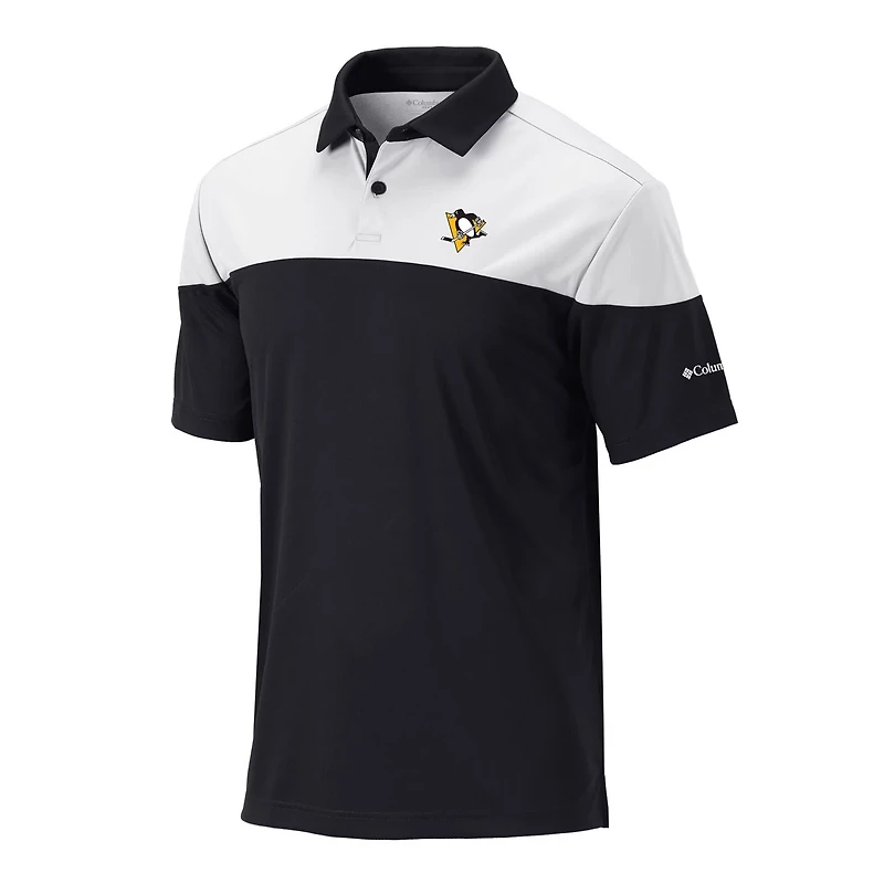 Columbia White Pittsburgh Penguins Best Ball Omni-Wick Polo