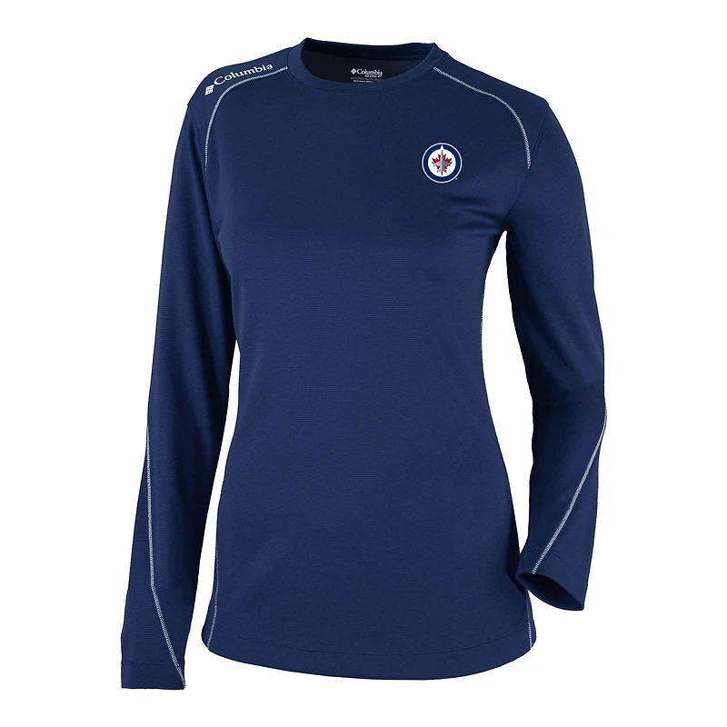 Columbia Winnipeg Jets Shotgun Omni-Wick Raglan Long Sleeve T-Shirt