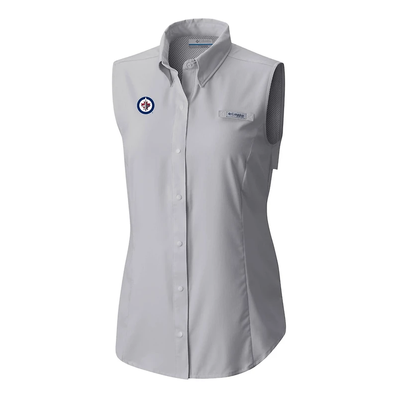 Columbia Winnipeg Jets Tamiami Omni-Shade Sleeveless Button-Up Shirt