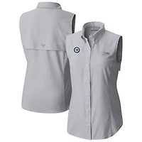 Columbia Winnipeg Jets Tamiami Omni-Shade Sleeveless Button-Up Shirt