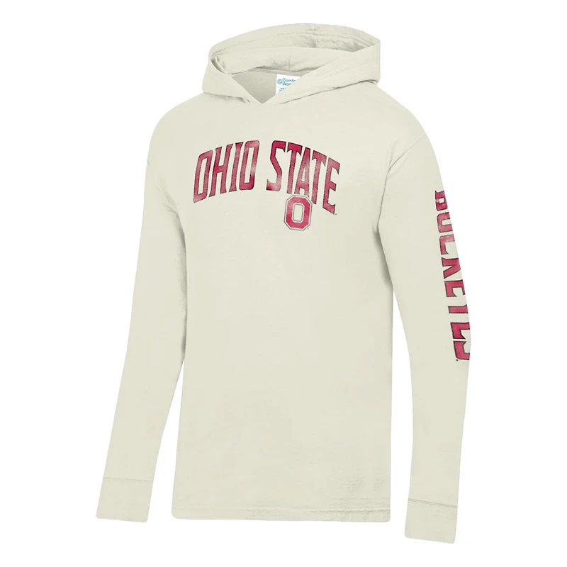 ComfortWash Ohio State Buckeyes Long Sleeve Hooded T-Shirt