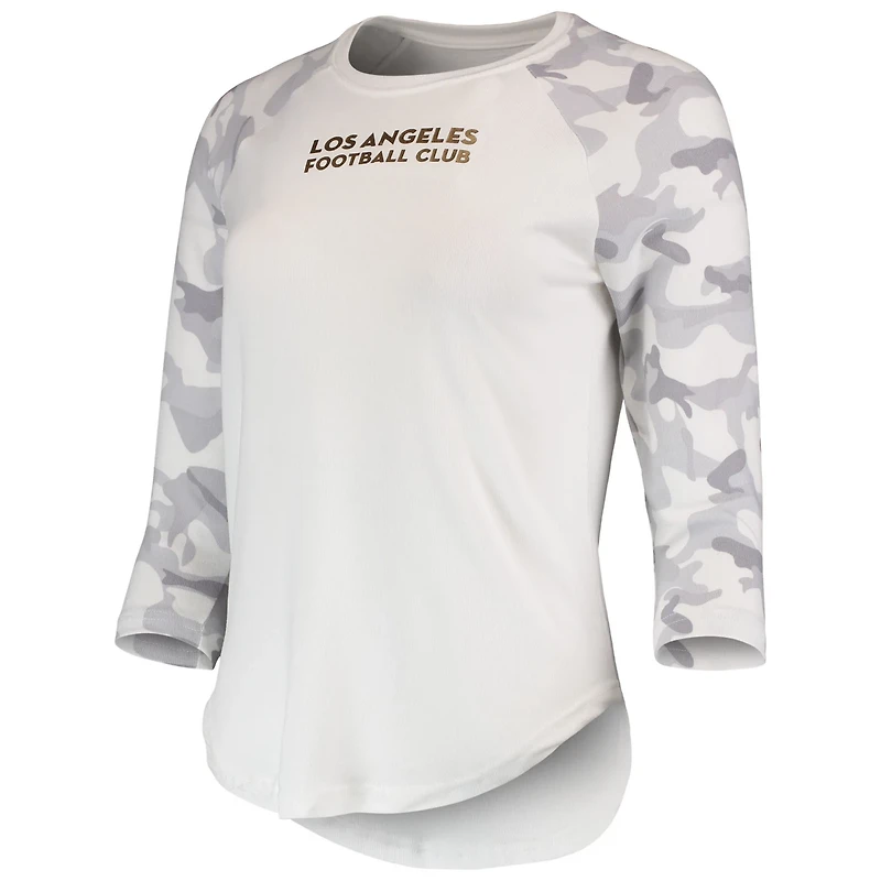 Concepts Sport /Gray LAFC Composite 3/4-Sleeve Raglan Top