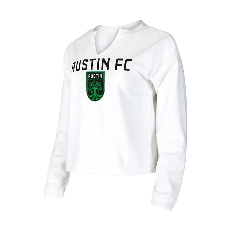 Concepts Sport Austin FC Sunray Notch Neck Long Sleeve T-Shirt