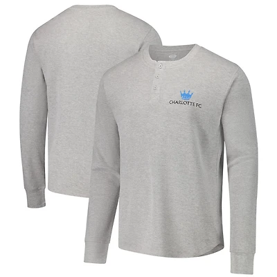 Concepts Sport Charlotte FC Region Thermal Knit Henley Long Sleeve T-Shirt