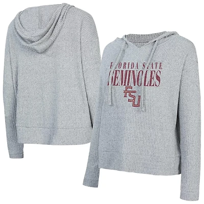 Concepts Sport Florida State Seminoles Juniper Soft Modest Cropped Long Sleeve Hoodie T-Shirt