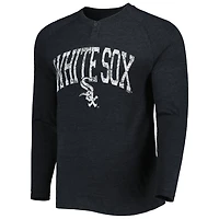 Concepts Sport Heather Chicago White Sox Inertia Raglan Long Sleeve Henley Top