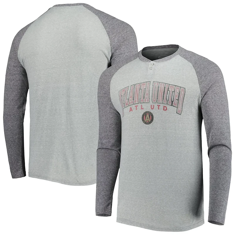 Concepts Sport Heathered Gray/Heathered Atlanta United FC Ledger Raglan Long Sleeve T-Shirt