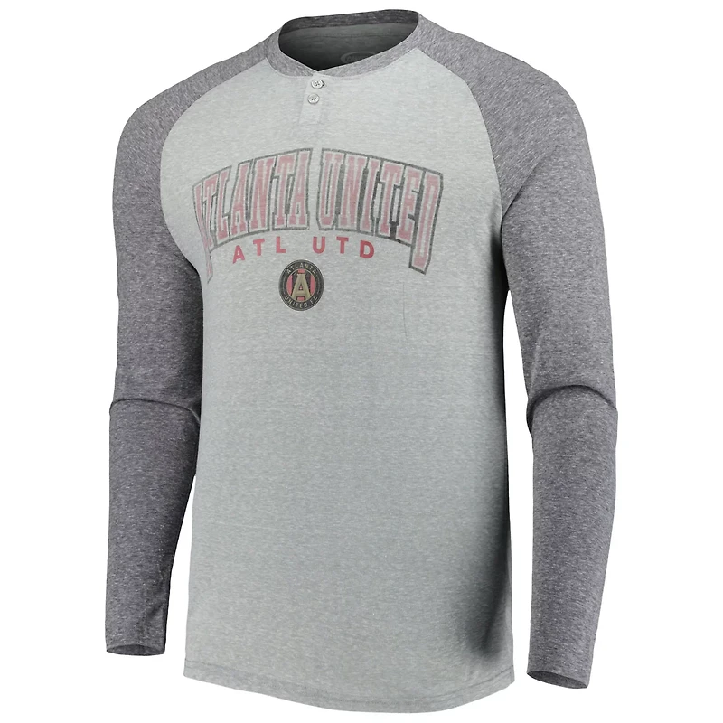 Concepts Sport Heathered Gray/Heathered Atlanta United FC Ledger Raglan Long Sleeve T-Shirt