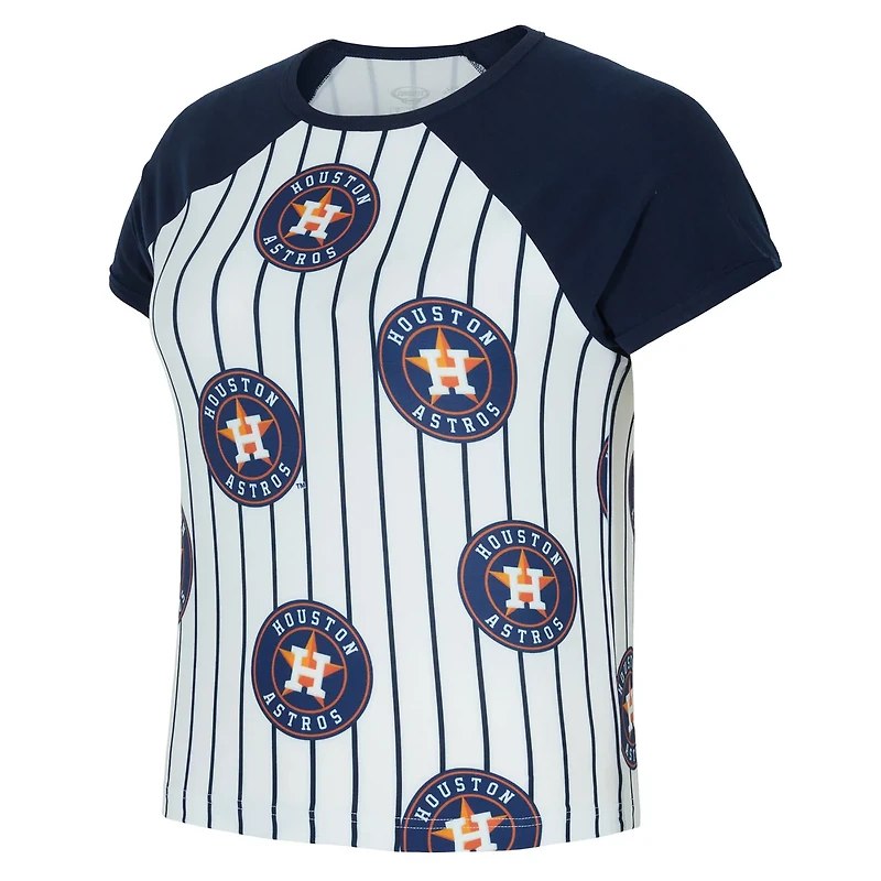Concepts Sport Houston Astros Outbound Pinstripe Raglan T-Shirt