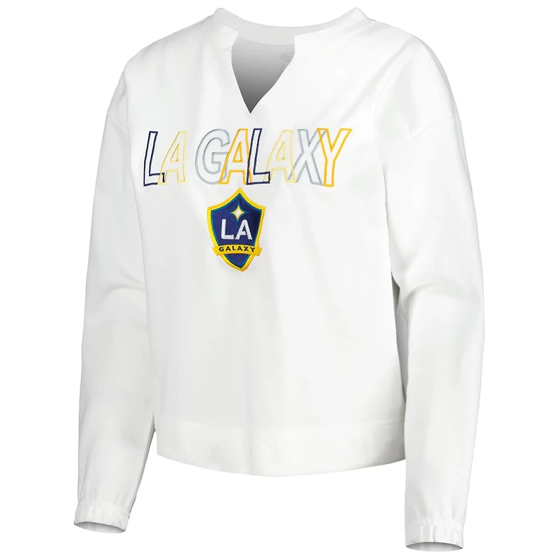 Concepts Sport LA Galaxy Sunray Notch Neck Long Sleeve T-Shirt