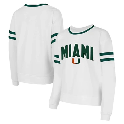 Concepts Sport Miami Hurricanes Borough French Terry Arch Over Long Sleeve T-Shirt