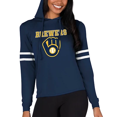 Concepts Sport Milwaukee Brewers Marathon Lightweight Lounge Pullover Hoodie