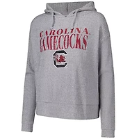 Concepts Sport South Carolina Gamecocks Juniper Soft Modest Cropped Long Sleeve Hoodie T-Shirt
