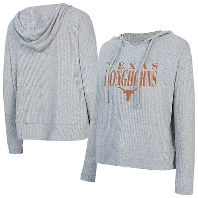 Concepts Sport Texas Longhorns Juniper Soft Modest Cropped Long Sleeve Hoodie T-Shirt