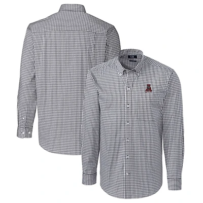 Cutter Buck Alabama Tide Easy Care Stretch Gingham Long Sleeve Button-Down Shirt