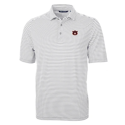 Cutter  Buck Auburn Tigers Virtue Eco Pique Stripe Recycled Polo
