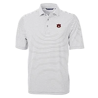 Cutter  Buck Auburn Tigers Virtue Eco Pique Stripe Recycled Polo