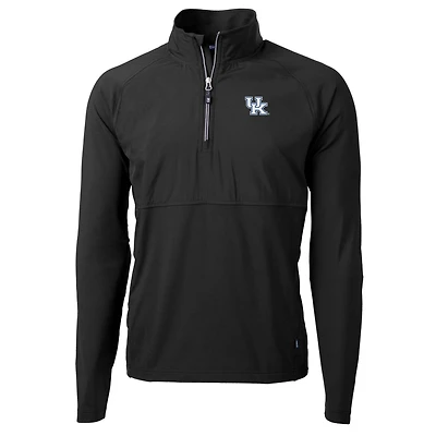 Cutter  Buck Black Kentucky Wildcats Adapt Eco Knit Hybrid Recycled Quarter-Zip Pullover Top