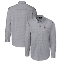 Cutter  Buck Clemson Tigers Easy Care Stretch Gingham Long Sleeve Button-Down Shirt