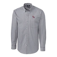 Cutter  Buck Clemson Tigers Easy Care Stretch Gingham Long Sleeve Button-Down Shirt