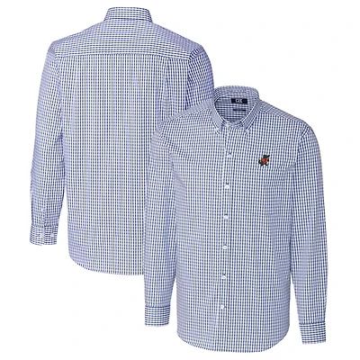 Cutter Buck Florida Gators Easy Care Stretch Gingham Long Sleeve Button-Down Shirt