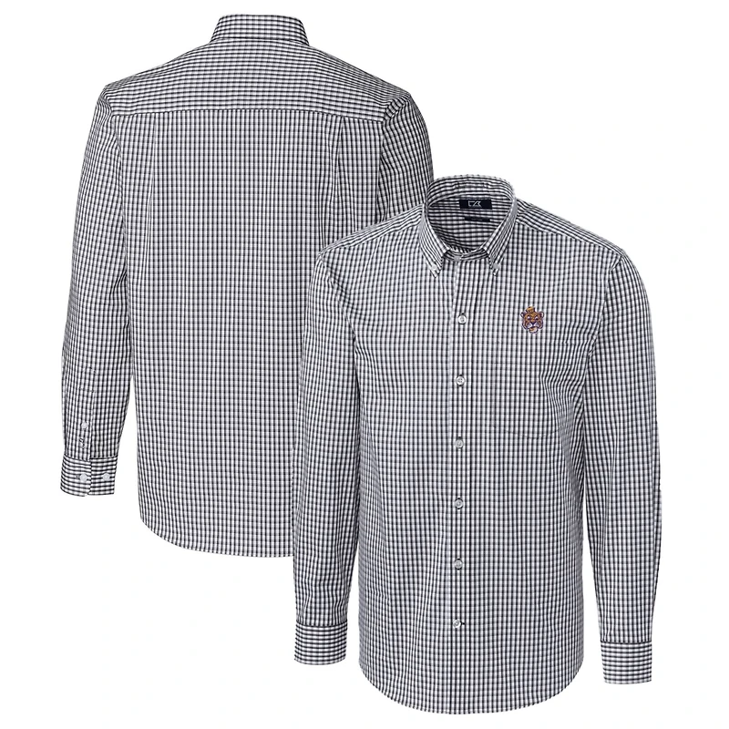 Cutter Buck LSU Tigers Easy Care Stretch Gingham Long Sleeve Button-Down Shirt