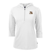 Cutter  Buck LSU Tigers Virtue Eco Pique 3/4 Sleeve Half-Zip Pullover Hoodie