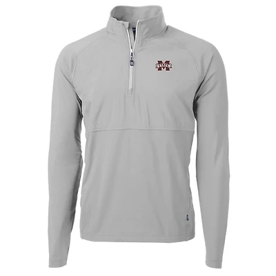 Cutter  Buck Mississippi State Bulldogs Adapt Eco Knit Hybrid Recycled Quarter-Zip Pullover Top