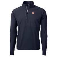 Cutter  Buck Navy Auburn Tigers Adapt Eco Knit Hybrid Recycled Quarter-Zip Pullover Top